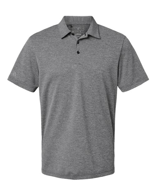 Men’s Heathered Polo — Black Melange (front)
