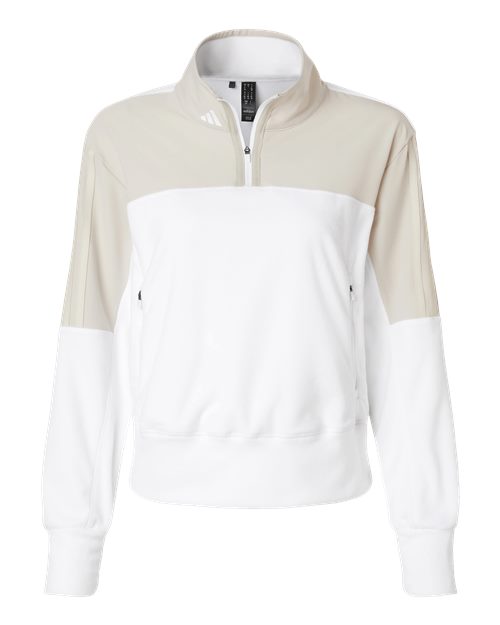 Women’s Fleece Quarter-Zip Pullover — Alumina (front)