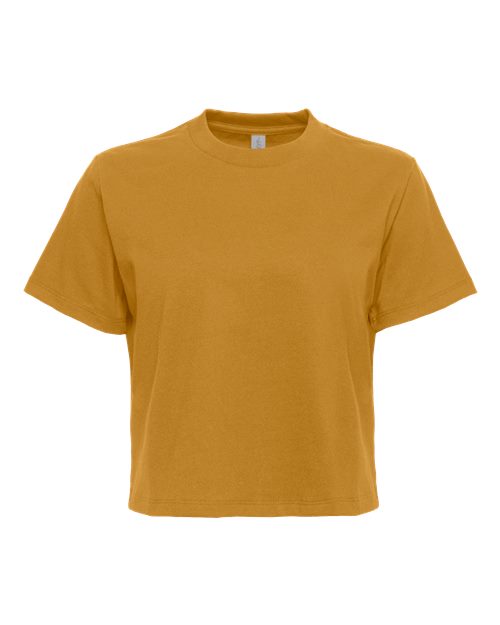 Women’s Heavyweight Boxy T-Shirt — Antique Gold (front)