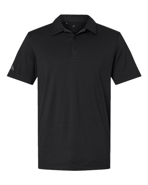 Men’s Textured Stripe Polo — Black (front)