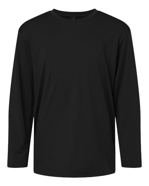 Youth Pro-Lock Performance Long Sleeve T-Shirt — Black (front)