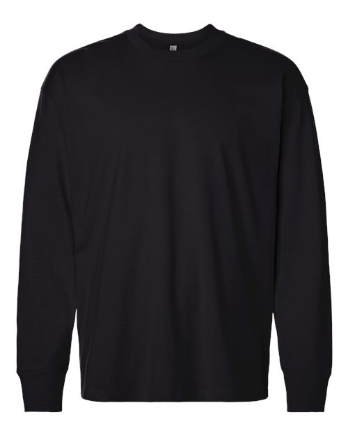 Unisex Heavyweight Long Sleeve T-Shirt — Black (front)