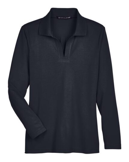 Women's CrownLux Performance® Plaited Long Sleeve Polo