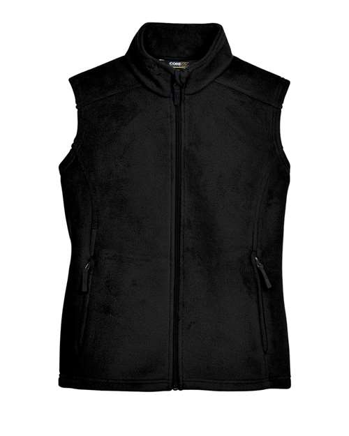 Women’s Journey Fleece Vest — Black (front)