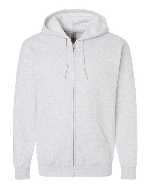 Unisex Heavy Blend™ Full-Zip Hooded Sweatshirt — Ash (front)