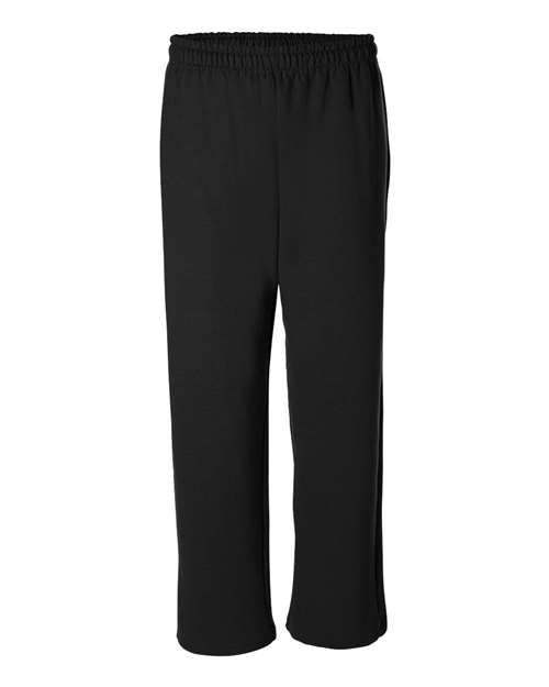 Unisex Heavy Blend™ Open-Bottom Sweatpants — Black (front)