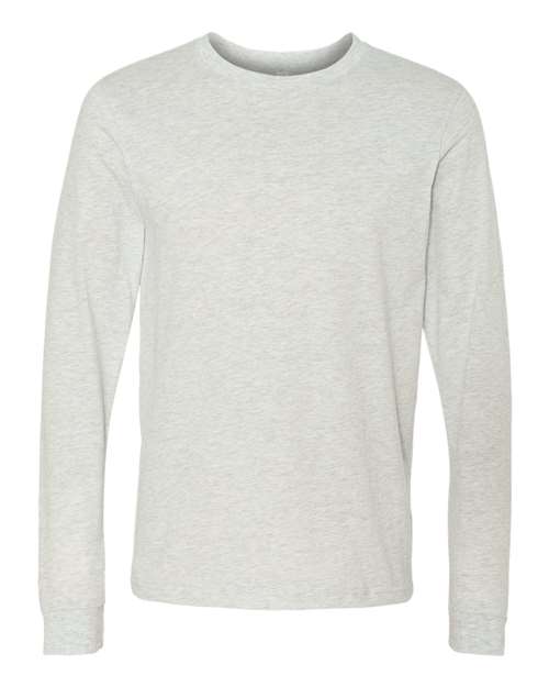 Unisex Jersey Long Sleeve Tee — Ash (front)