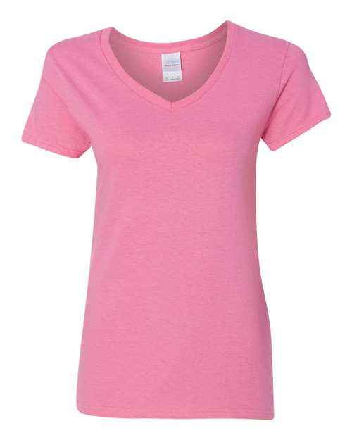 Women’s Heavy Cotton™ V-Neck T-Shirt — Azalea (front)