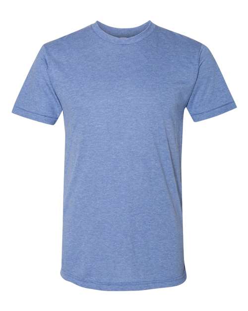 Unisex Triblend Track Tee — Athletic Blue (front)