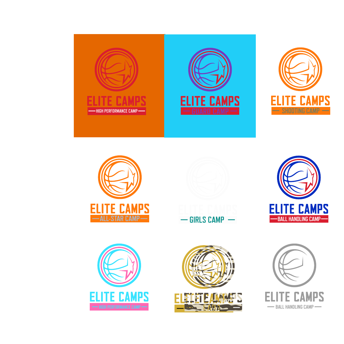 Elite Camps apparel program samples