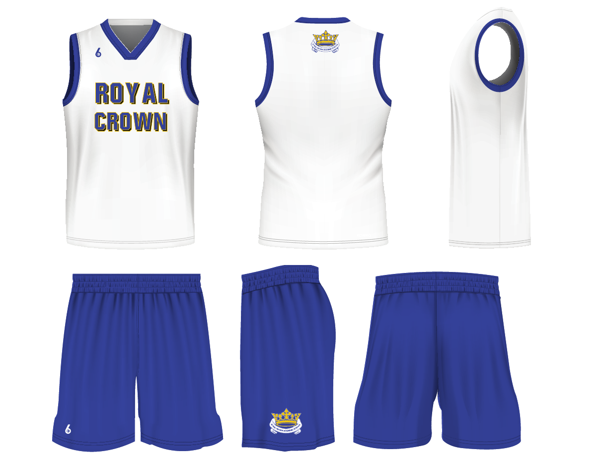 Royal Crown basketball uniform artwork